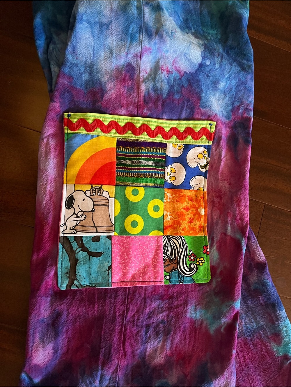 Rainbow Ice Dyed Partytime Suit with patchwork pocket for PHISH Festival 🌈⭕️🎉 - Picture 9 of 10